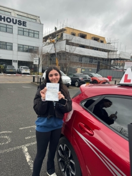 Congratulations to Sophie Rodol on passing her test today first time. Congratulations Sophie.