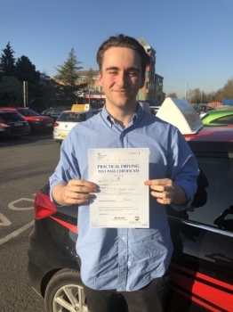 Congratulations to Sam Kelly who past his test today. Well done. <br />
“I can’t thank Steve enough for teaching me how to drive and stay safe on the road. When he teaches you, he is very patient and provides clear instructions at all times. I highly recommend him.”