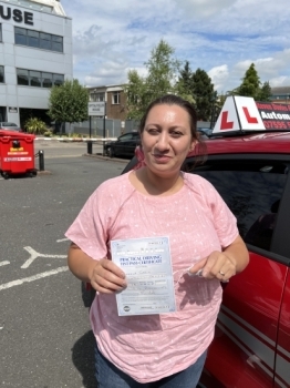 Congratulations to Michaela Savin who passed her test today first time today. Here’s what she had to say. <br />
<br />
Steven was incredibly patient  wile teaching me to drive. <br />
A driving plan was in place from beginning,  but we always worked and improved each step before moving on. <br />
As a new driver I had to learn all the needed skills from scratch. Steven explained to me as many times needed without 