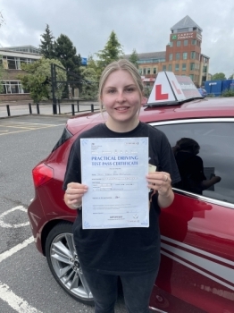 Congratulations to Abbie McFarlane who passed her test first time.